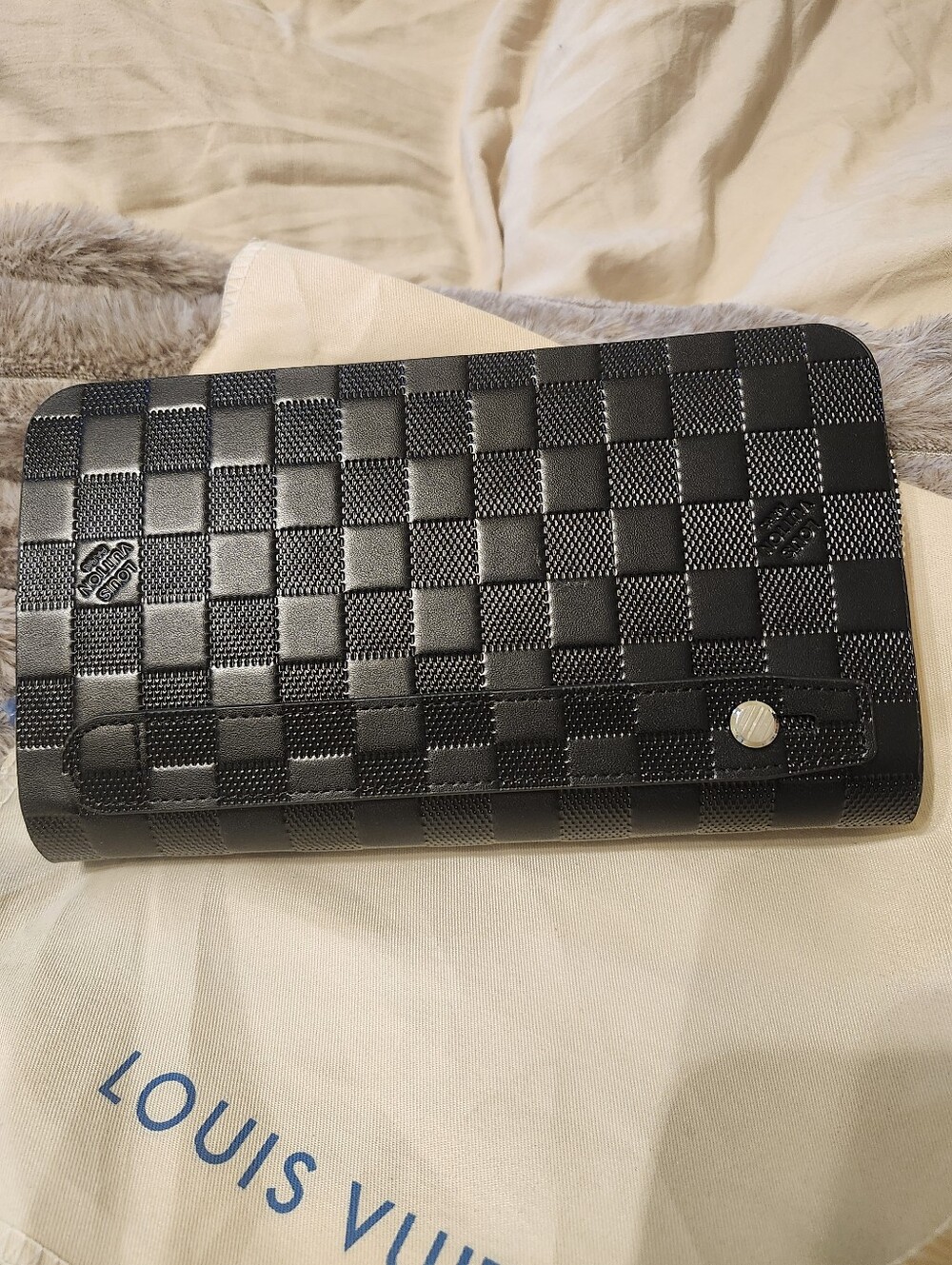 Black Monogram Wallet - Picture 4 of 4